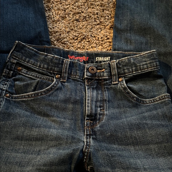 Wrangler Boys Dark Blue Straight Jeans - Picture 3 of 4